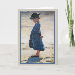 Carte Kroyer - Petite fille debout sur Skagen Beach