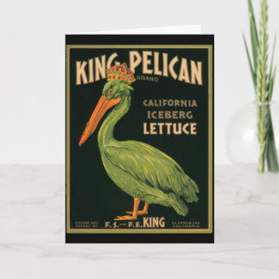 Carte KRW Vintage King Pelican Lettuce Étiquette