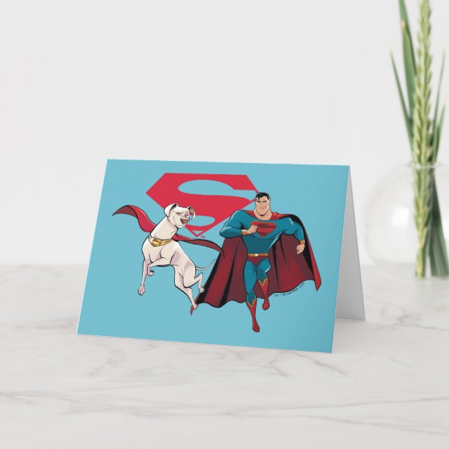 Carte Krypto et Superman (Devant)