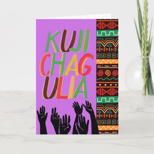 Carte Kujichagulia Autodétermination Kwanzaa (Devant)