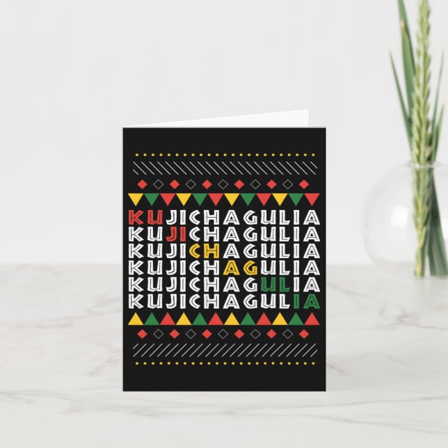 Carte Kujichagulia Kwanzaa Afro-Américain autodéterminat (Devant)