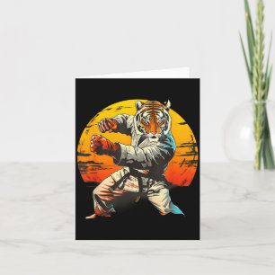 Carte Kung Fu Tiger Sunset Taekwondo Mma Arts Martiaux
