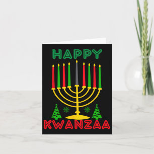 Carte Kwanza 2024 Noël Afro-américain Kids Mens Happ
