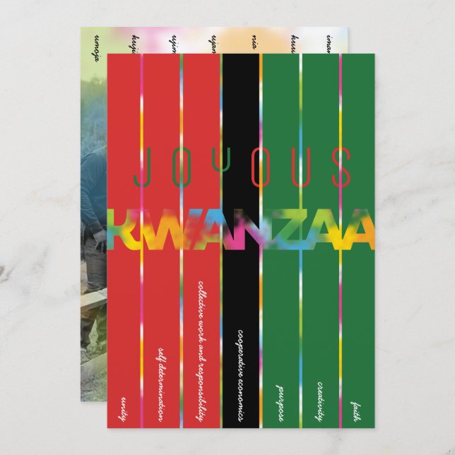 Carte Kwanzaa (Devant / Derrière)