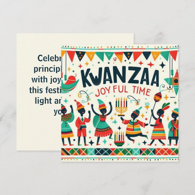 Carte Kwanzaa  (Devant / Derrière)