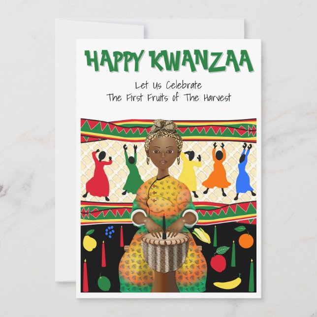 Carte Kwanzaa Fête Afro-Américaine (Devant)