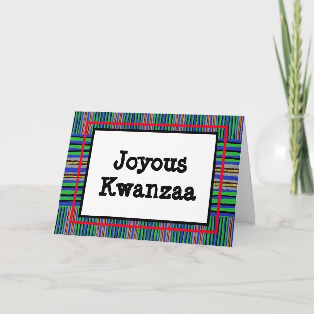 Carte Kwanzaa - Joyeuse #13 (Devant)