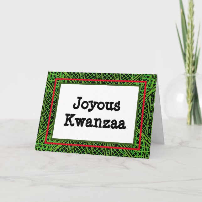 Carte Kwanzaa - Joyeuse #8 (Devant)