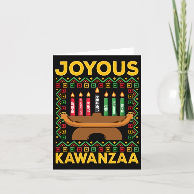 Carte Kwanzaa - Kwanzaa joyeux  (Devant)