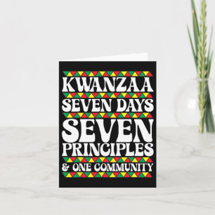 Carte Kwanzaa Sept Jours Sept Principes Une Communauté 