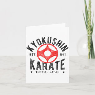 Carte Kyokushin Karaté Do Arts Martiaux Japon Tokyo Vint