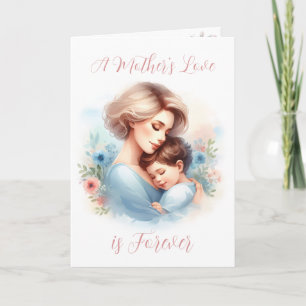 Carte L’amour d’une mère dans l’aquarelle Fête des mères