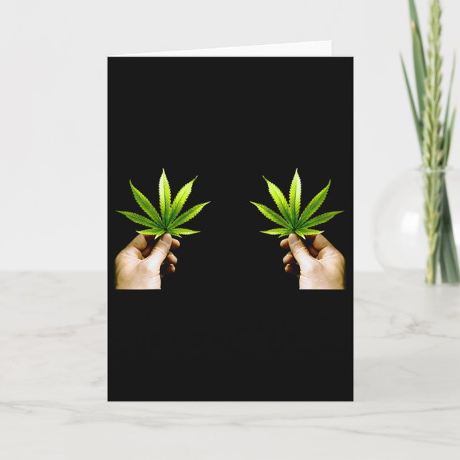 Carte L Sein drôle de pot feuilles de mauvaises herbes N (Devant)