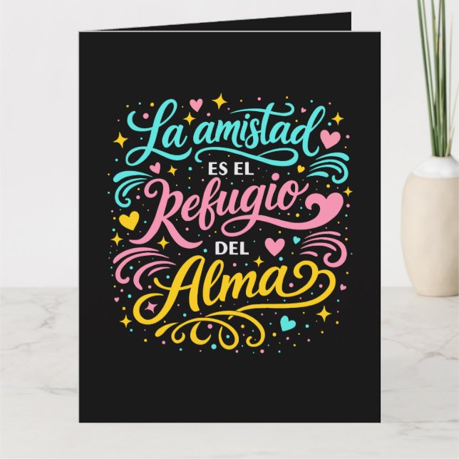 Carte La amistad es el refugio del alma (Devant)