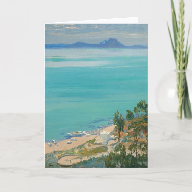 Carte La baie de Tunis, le matin | Sir John Lavery (Devant)