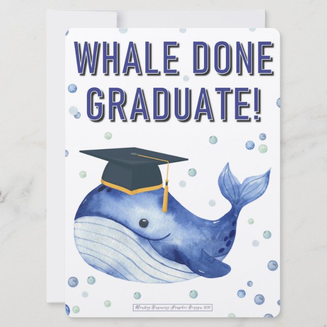 CARTE LA BALEINE A FAIT UN DIPLÔME ! (Devant)