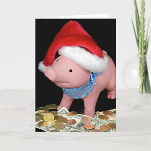 Carte La Banque Piggy De Noël En Argent