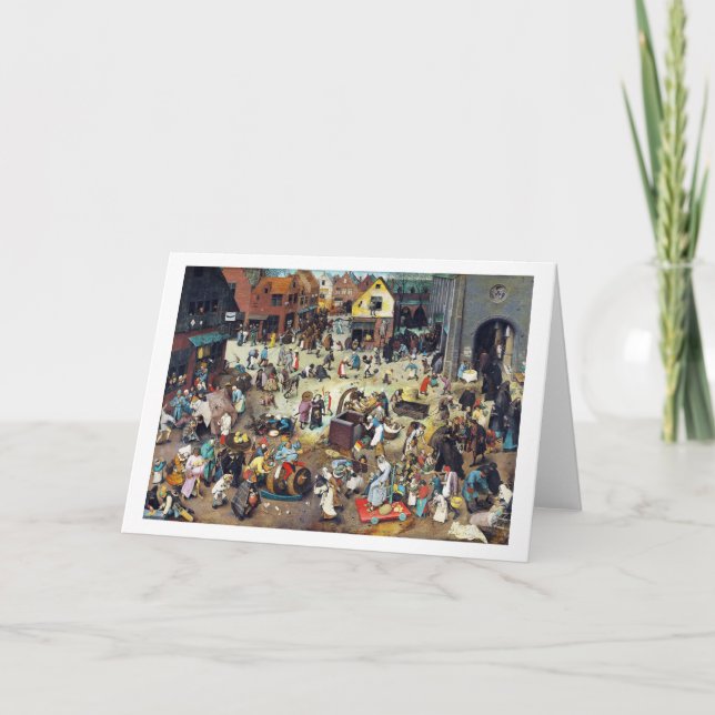 Carte La bataille entre Carnaval et Carême, Bruegel (Devant)