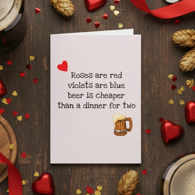 Carte La bière anti-Valentine's Day est drôle (Créateur téléchargé)