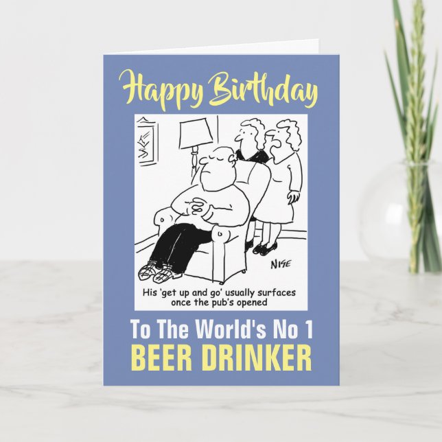 Carte La bière numéro 1 du monde - Joyeux anniversaire (Devant)
