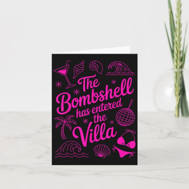 Carte La bombe est entrée dans la villa tropicale drôle (Devant)