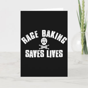Carte La boulangerie de rage sauve la tête de mort drôle