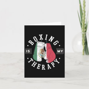 Carte La boxe est ma thérapie Mexico Boxing Glove Mexiqu