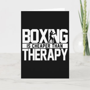 Carte La boxe est moins chère que la thérapie Citation d