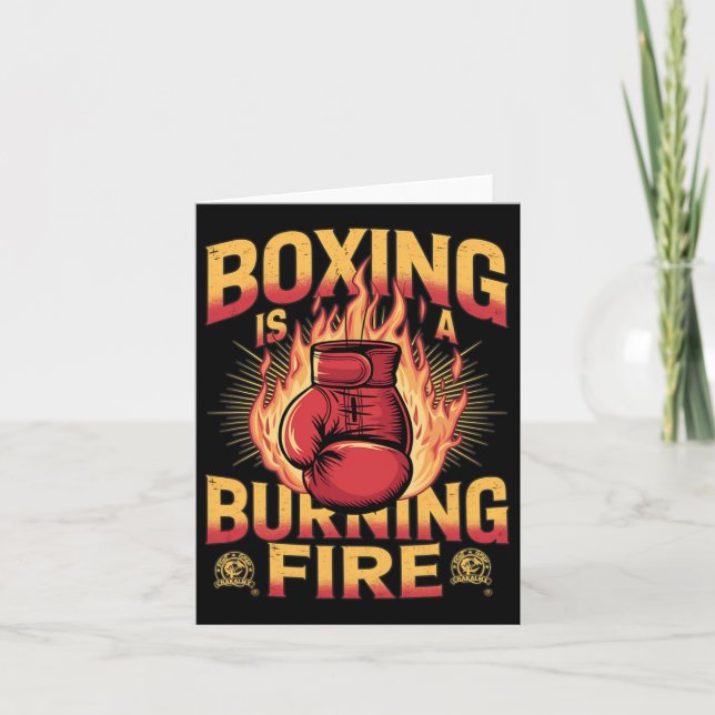 Carte La Boxe Est Un Feu Qui Brûle (Devant)