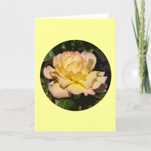 Carte La carte, rose de jaune rougissent" P-1 rose