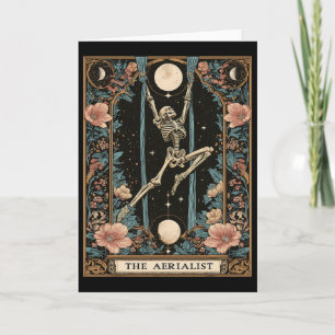 Carte La Cartomancienne aérienne en soie Tarot Card Skel