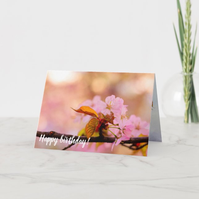 Carte La Chaleur Des Fleurs Sakura Au Printemps (Devant)