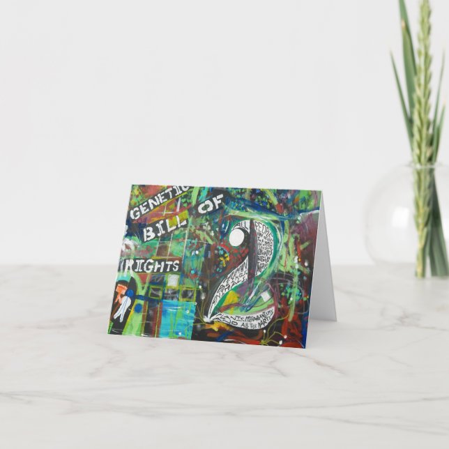 Carte La charte génétique des droits Peinture #2 Card (Devant)