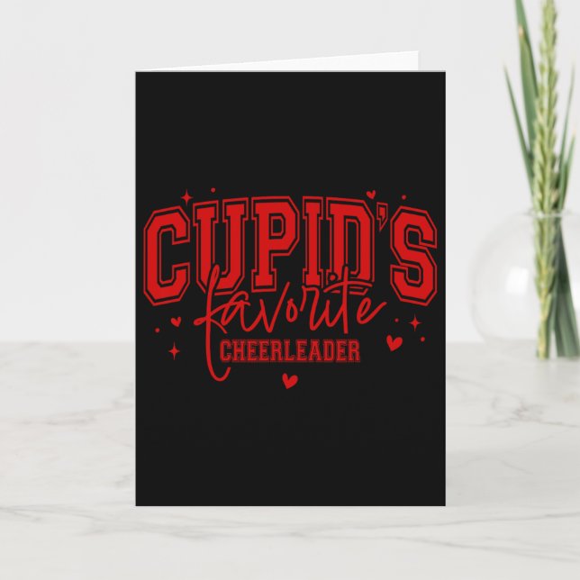 Carte La cheerleader préférée de Cupidon, rose, cheer de (Devant)