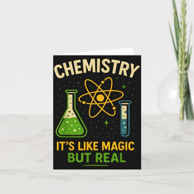 Carte La chimie, c'est comme de la magie Prof de science (Devant)