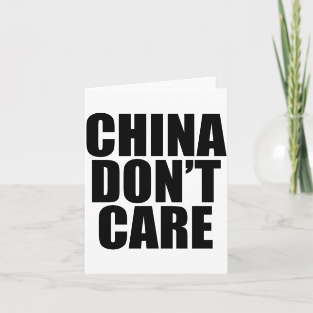 Carte La Chine s'en fiche  (Devant)