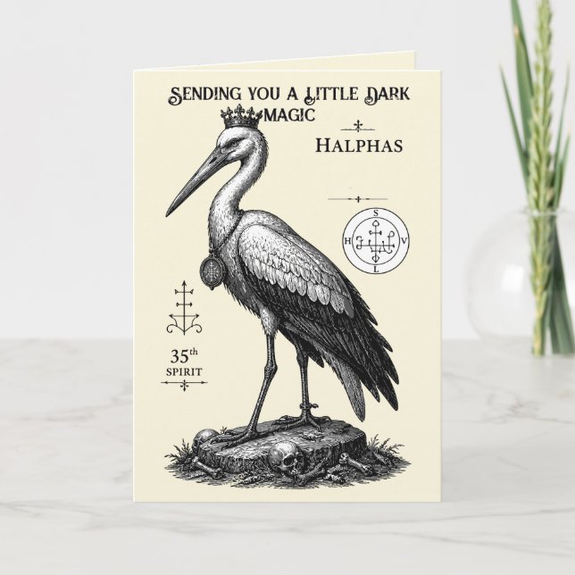 Carte La cigogne vigilante d'Halphas (Devant)