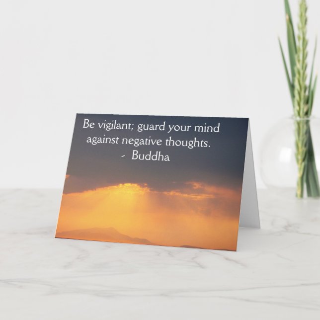 Carte La citation de sagesse de Bouddha inspirée (Devant)
