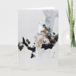 Carte La colombe dans un arbre, Watanabe Seitei