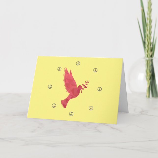Carte La colombe et les signes de paix (Devant)