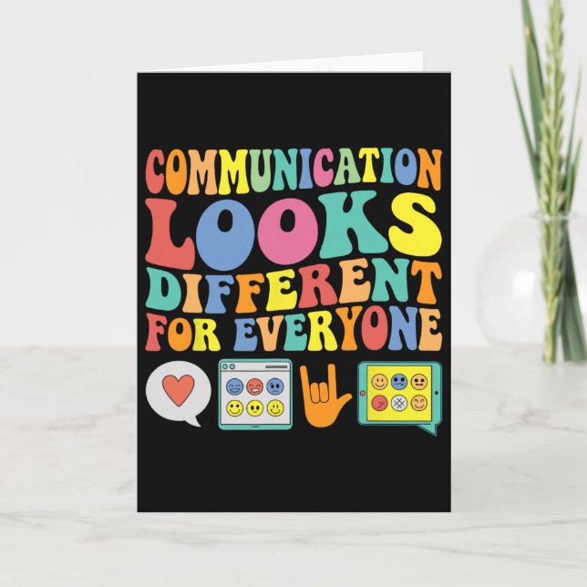 Carte La communication est différente pour chaque person (Devant)