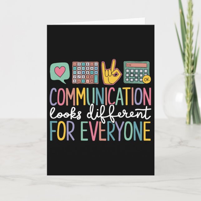 Carte La communication est différente pour chaque person (Devant)