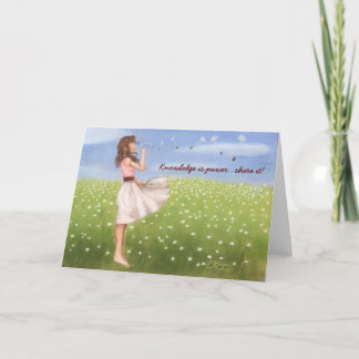 Carte La connaissance est part de puissance… il !