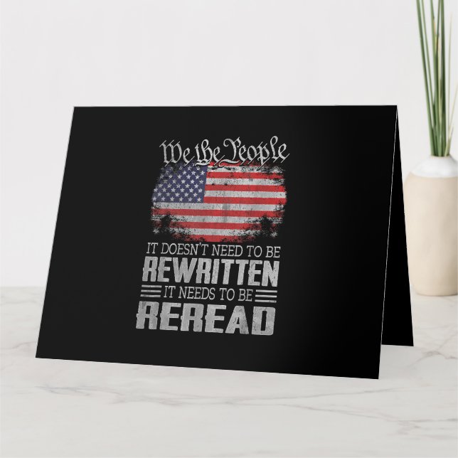 Carte La Constitution américaine du drapeau doit être re (Devant)