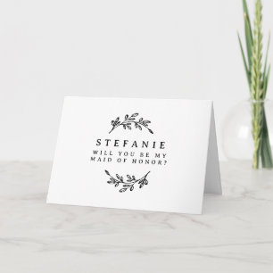 Carte La couronne de feuillage noir sera-t-elle ma femme