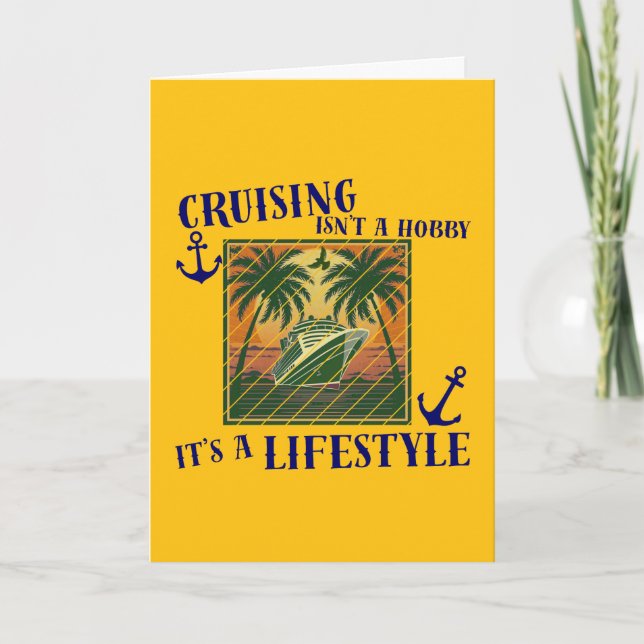Carte La croisière est un thème de vacances de style de  (Devant)