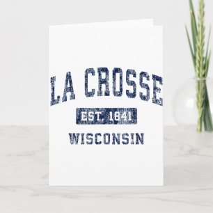 Carte La Crosse Wisconsin Wi Vintage Sports établis