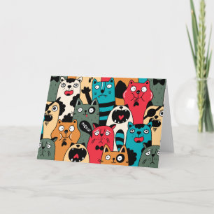 Carte La Crowd of cats