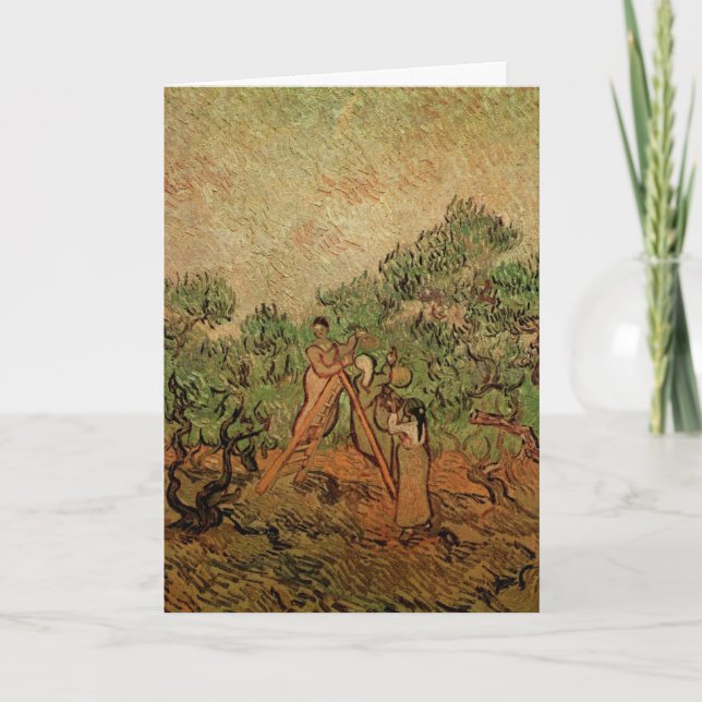 Carte La Cueillette des olives par Vincent van Gogh (Devant)