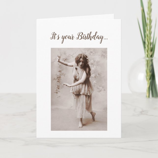 Carte La danse aiment unique anniversaire de observation (Devant)